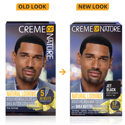 Creme of Nature Men Natural Looking Moisture-Rich Liquid Hair Color With Shea Butter Conditioner