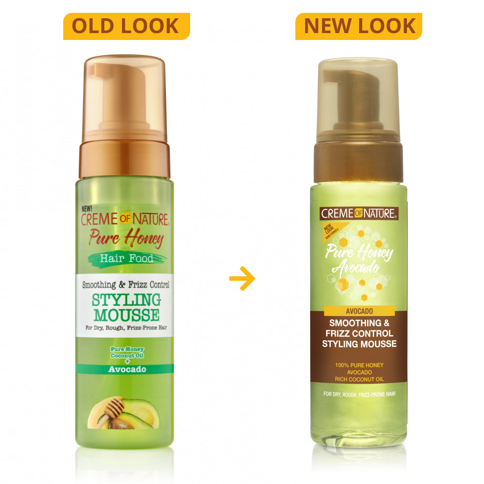 Creme of Nature Pure Honey Avocado Smoothing &amp; Frizz Control Styling Mousse 7oz