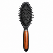 CS Beauty Cushion Brush with wood-effect handle – gentle detangling hairbrush for reducing breakage, smoothing hair and massaging the scalp.

