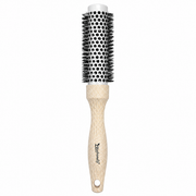 CS Beauty Eco Friendly Ceramic Radial Brush Beige with natural-look handle – sustainable styling brush for blow drying, volume and salon-quality results.