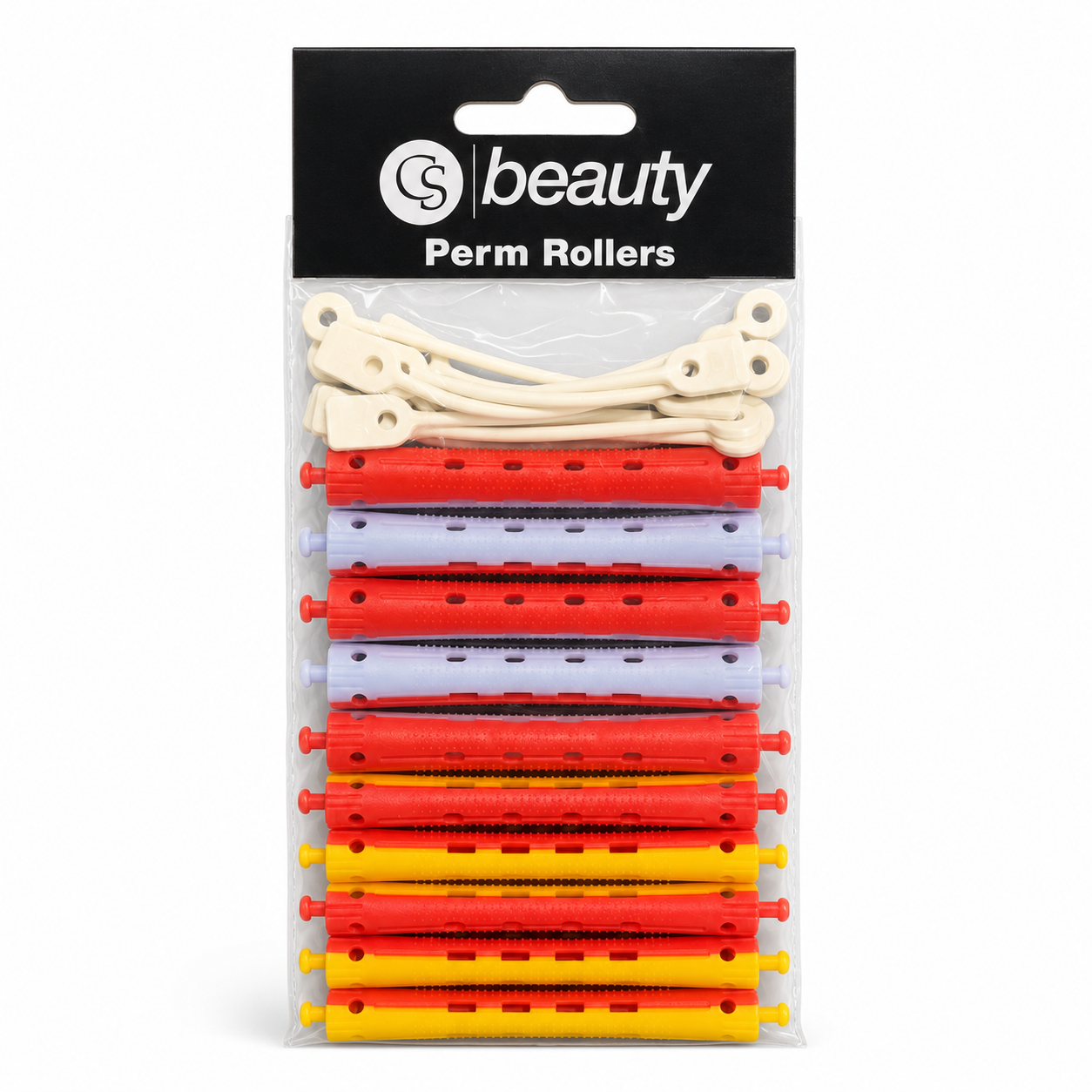 Create professional, long-lasting curls with the CS Beauty Perm Rollers Assorted Pack. Featuring a selection of colour-coded roller sizes and durable elastic bands, this mixed set is ideal for creating a variety of curl patterns, from tighter curls to softer waves. Vented design promotes even solution distribution and airflow for consistent perming results, making it suitable for both professional salons and home users.