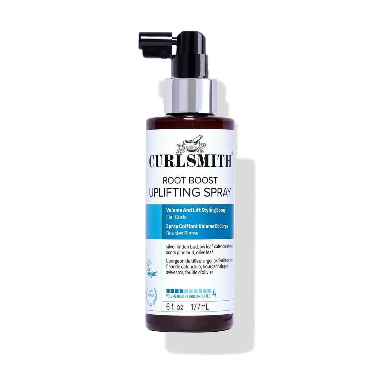 Curlsmith Root Boost Uplifting Spray bottle on a white background