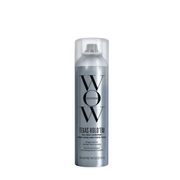 Hair spray can with 'WOW' branding on a white background