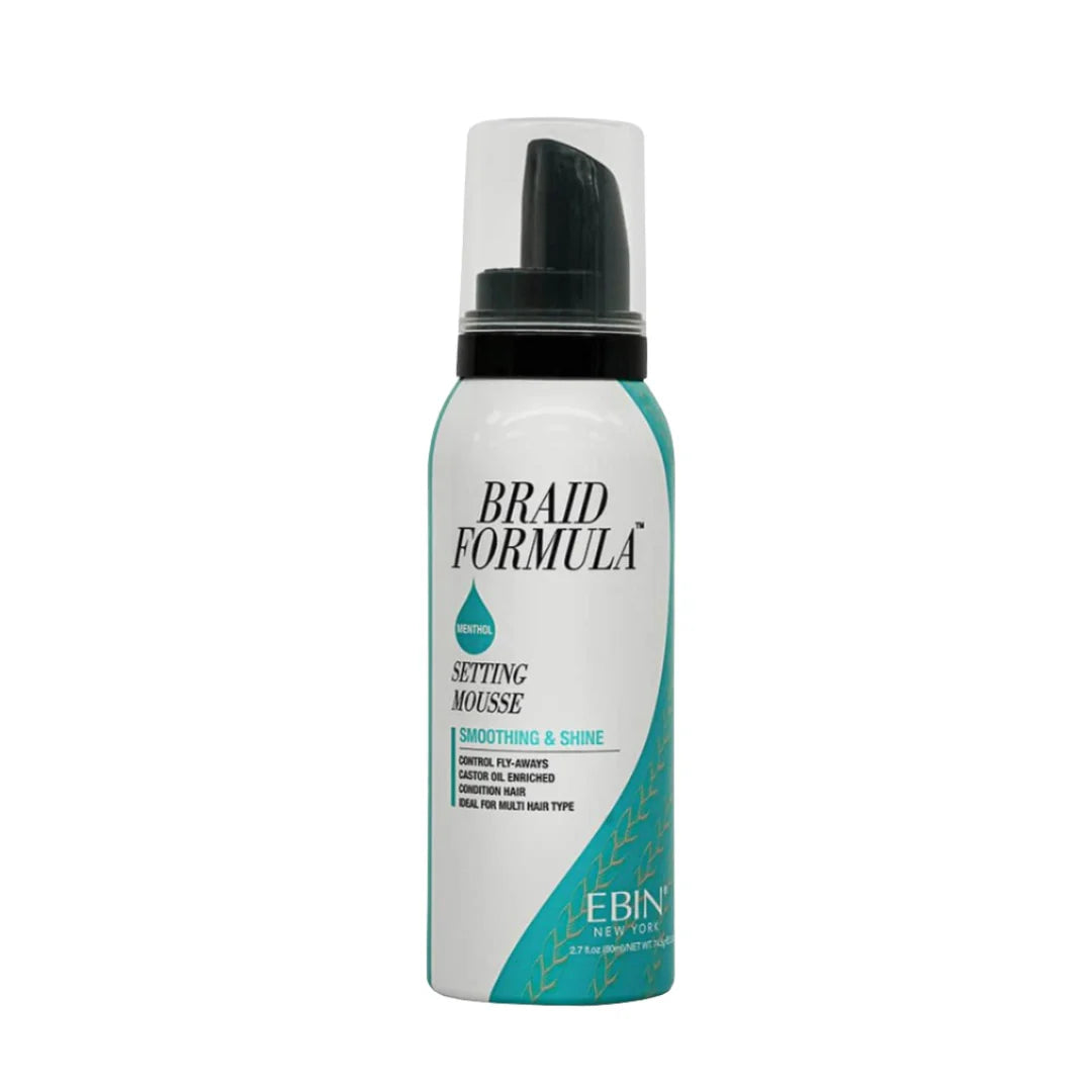 Ebin New York Braid Formula Setting Mousse Smoothing &amp; Shine Menthol