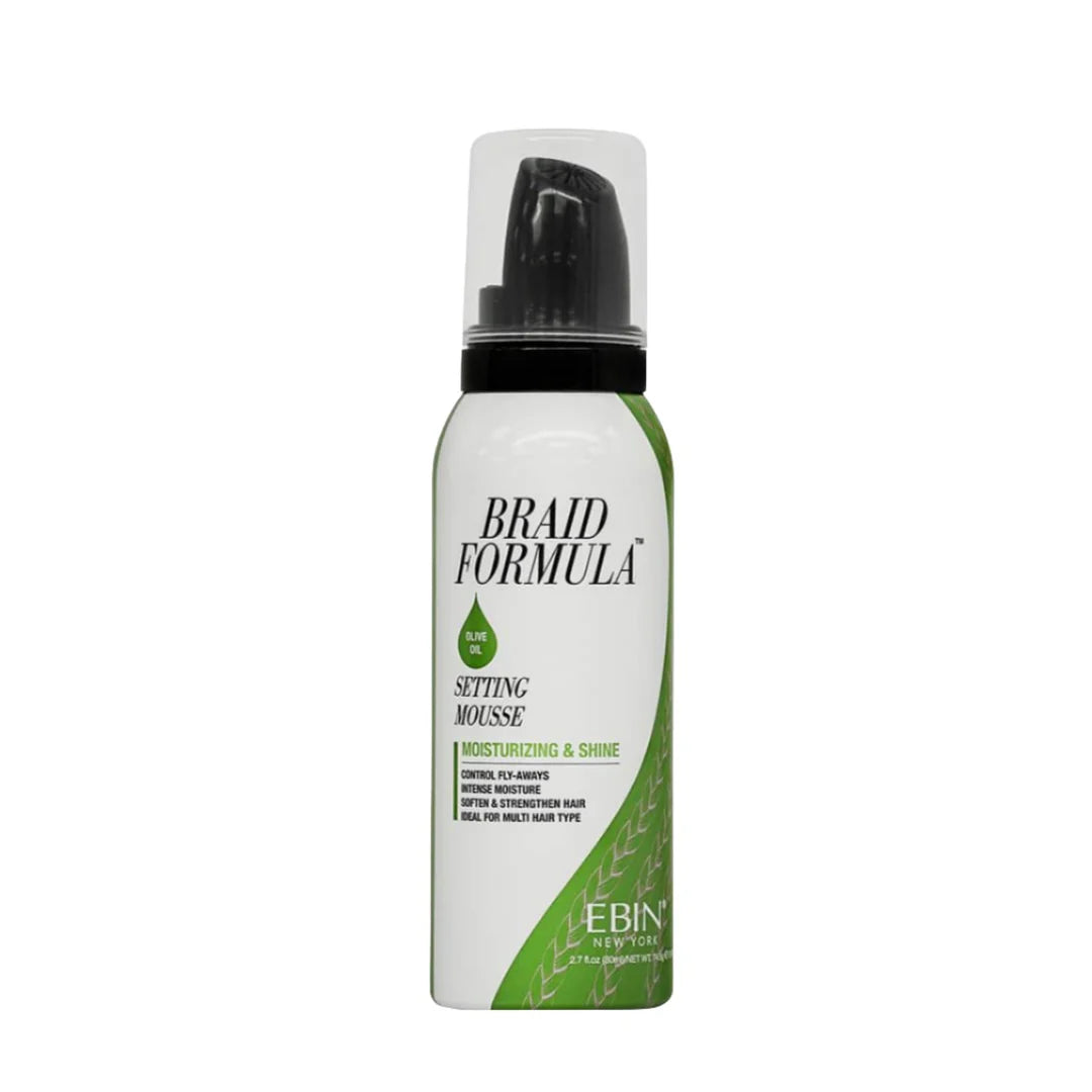 Ebin New York Braid Formula Setting Mousse Moisturizing &amp; Shine Olive Oil