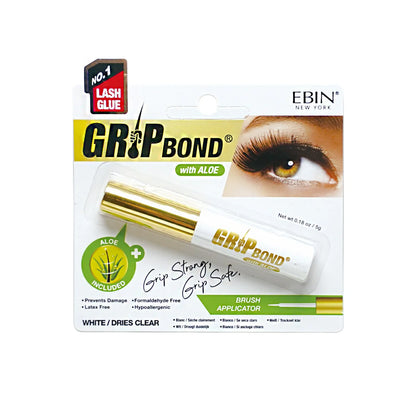 Ebin New York Grip Bond Lash Adhesive with Aloe Brush Applicator