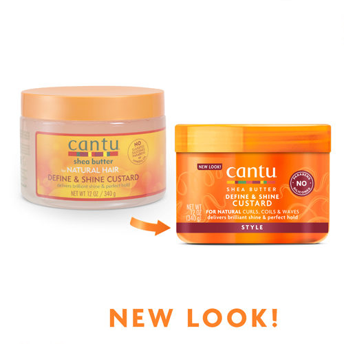 Cantu Shea Butter Define & Shine Custard For Natural Curls, Coils & Waves 12oz