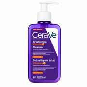 CeraVe Brightening Vitamin C Cleanser 236ml with stabilized Vitamin C, ceramides and niacinamide for dull, uneven skin tone on a white background.