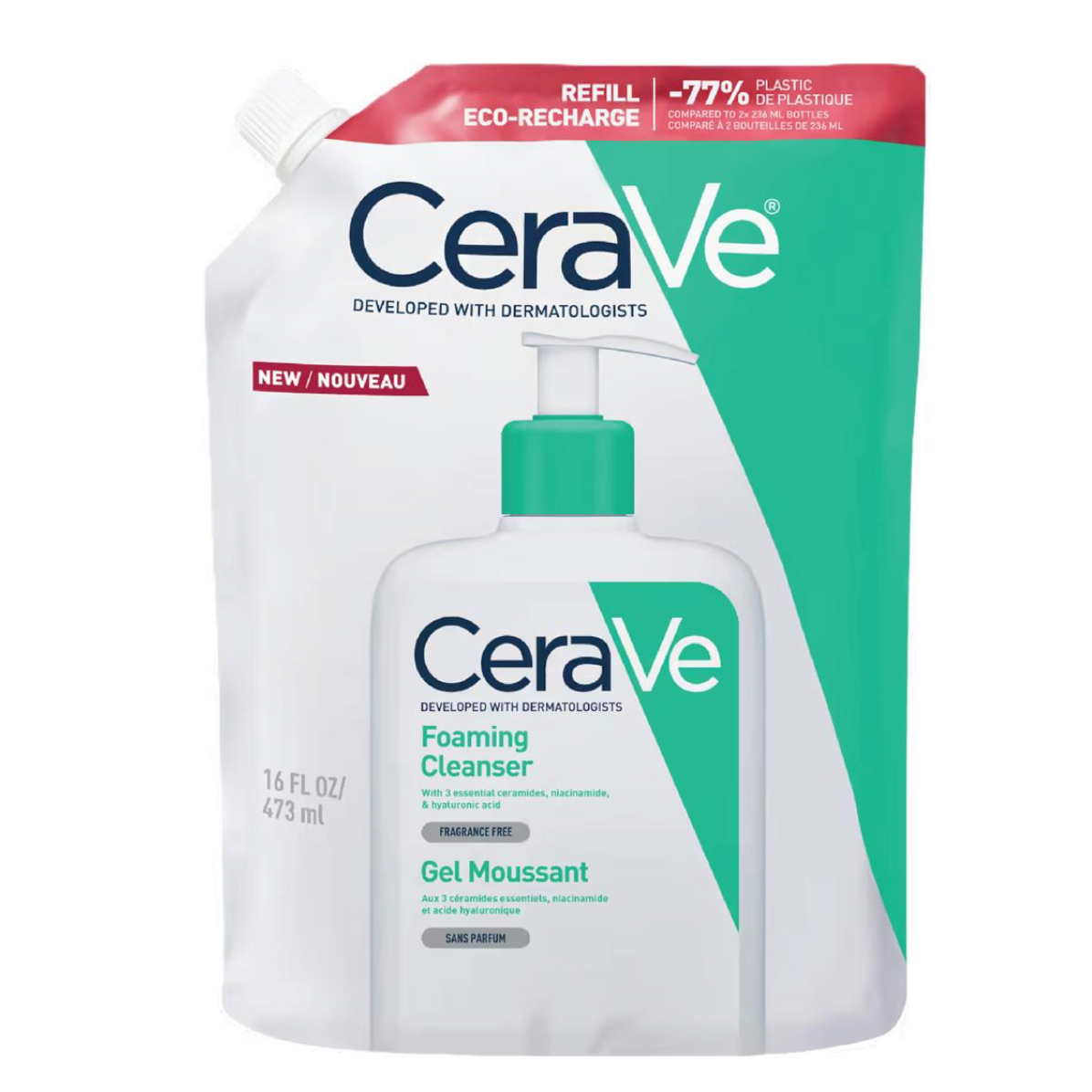 CeraVe Foaming Cleanser for Normal to Oily Skin 16oz Refill