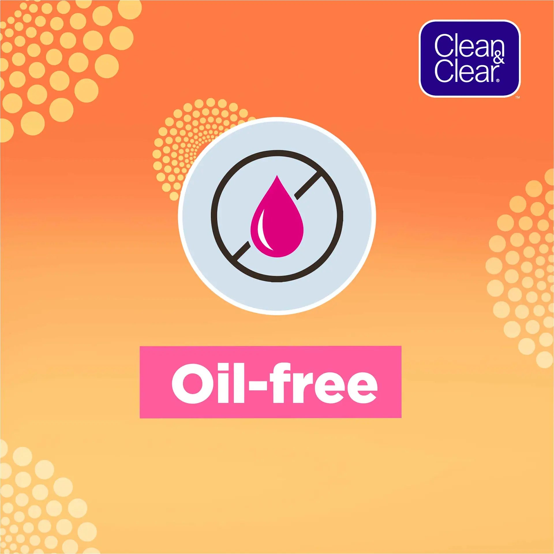 Clean & Clear Skin Energising Facial Scrub oil-free formula benefit graphic