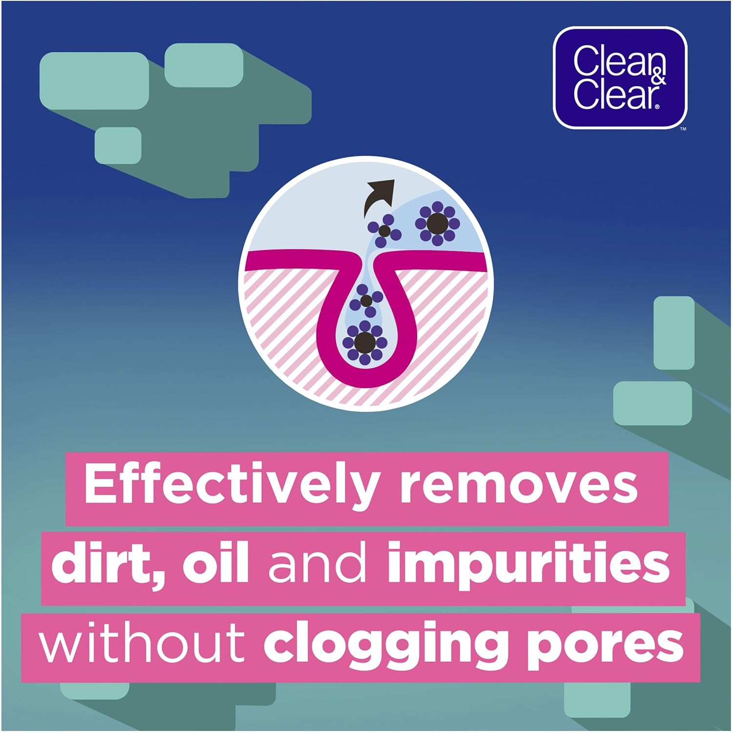 Clean & Clear Deep Action Cream Wash 150ml removes dir, oil and impurities without clogging pores