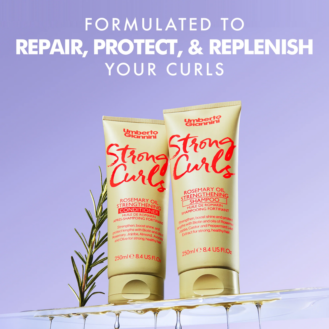 Umberto Giannini Strong Curls Rosemary Oil Conditioner 250ml