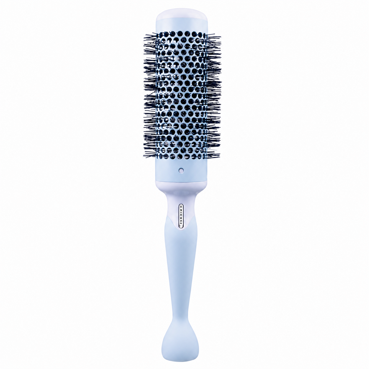 Cricket Friction Free Thermal Round Brush with vented ceramic barrel and heat-resistant bristles for faster blow drying, smoothing, adding volume and creating salon-quality styles.