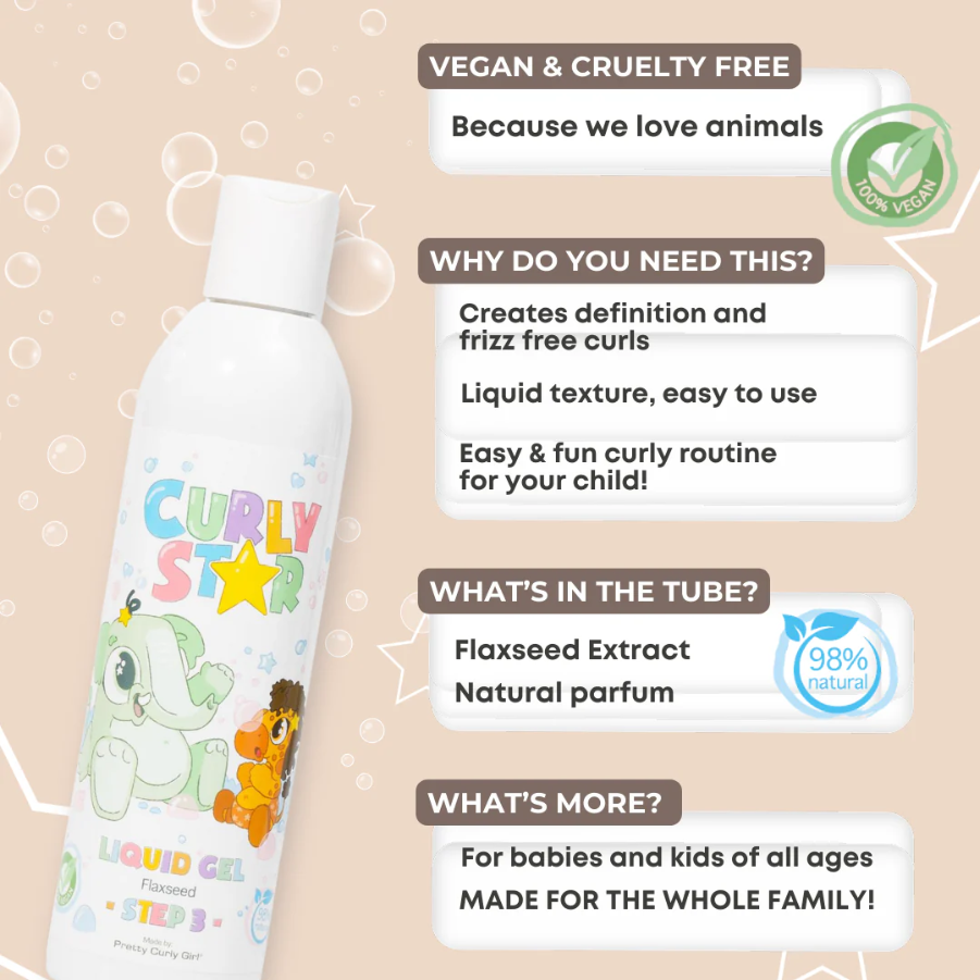 Pretty Curly Girl Curly Star Liquid Gel 250ml - Fragrance Free