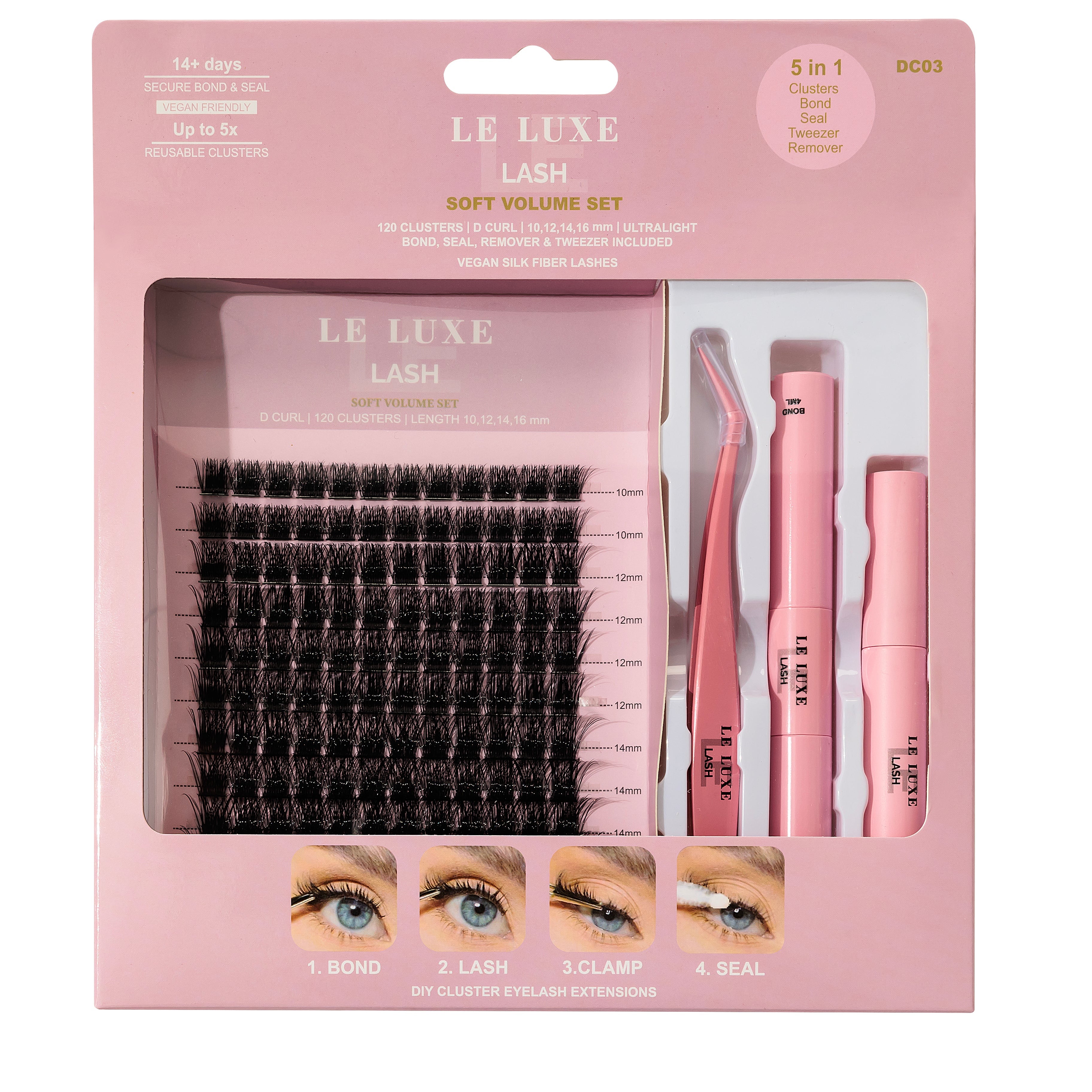 Le Luxe Lash Soft Volume Set DIY Lash Extension Kit