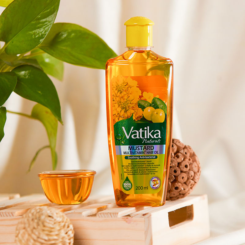 Dabur Vatika Naturals Multivitamin Enriched Mustard Hair Oil 200ml