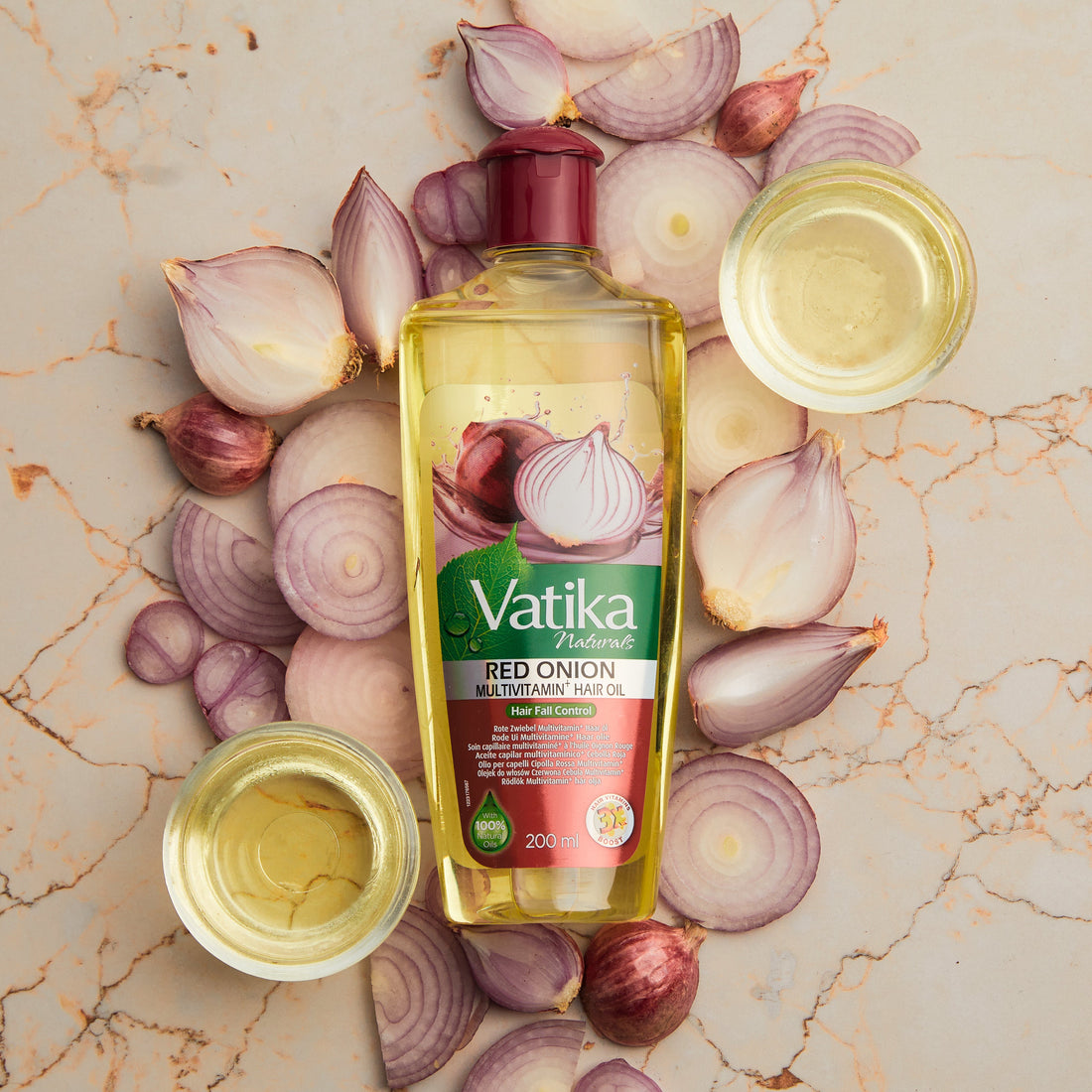 Dabur Vatika Naturals Multivitamin Enriched Red Onion Hair Oil 200ml