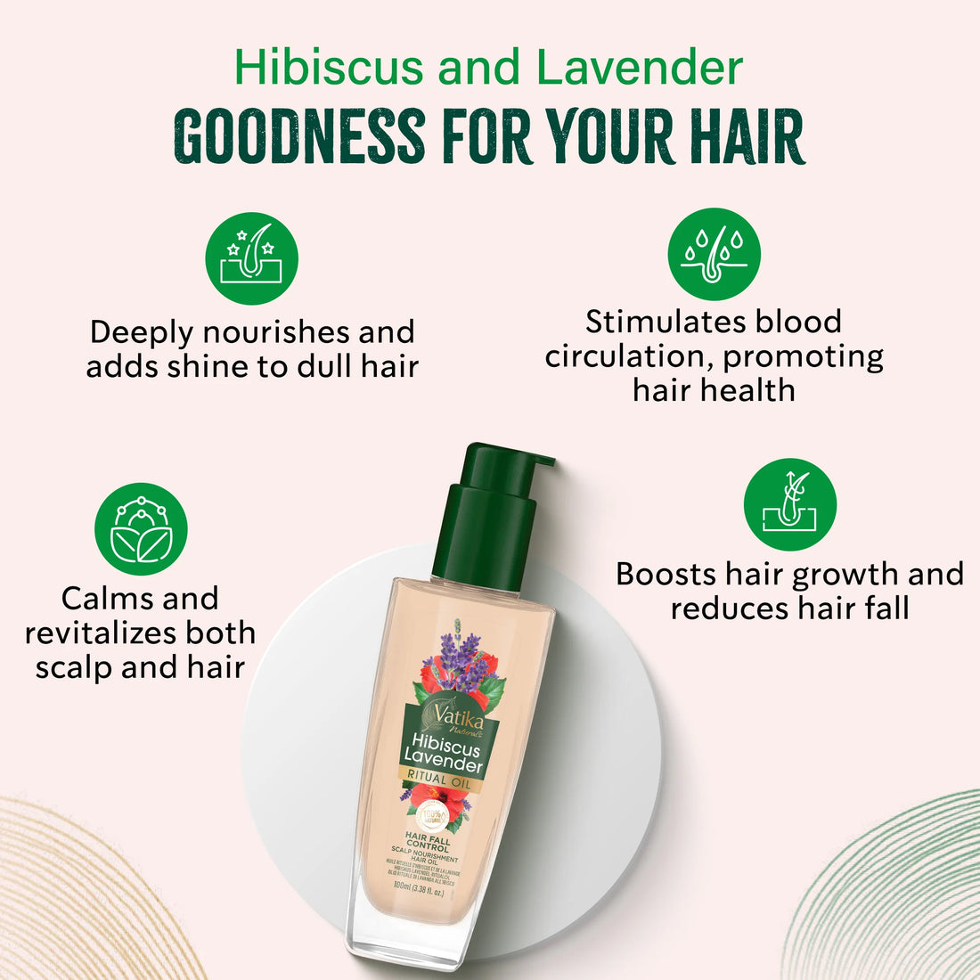 Dabur Vatika Hibiscus Lavender Ritual Oil Hair Fall Control 100ml