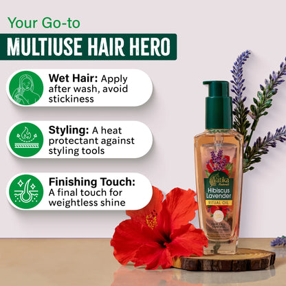 Dabur Vatika Hibiscus Lavender Ritual Oil Hair Fall Control 100ml