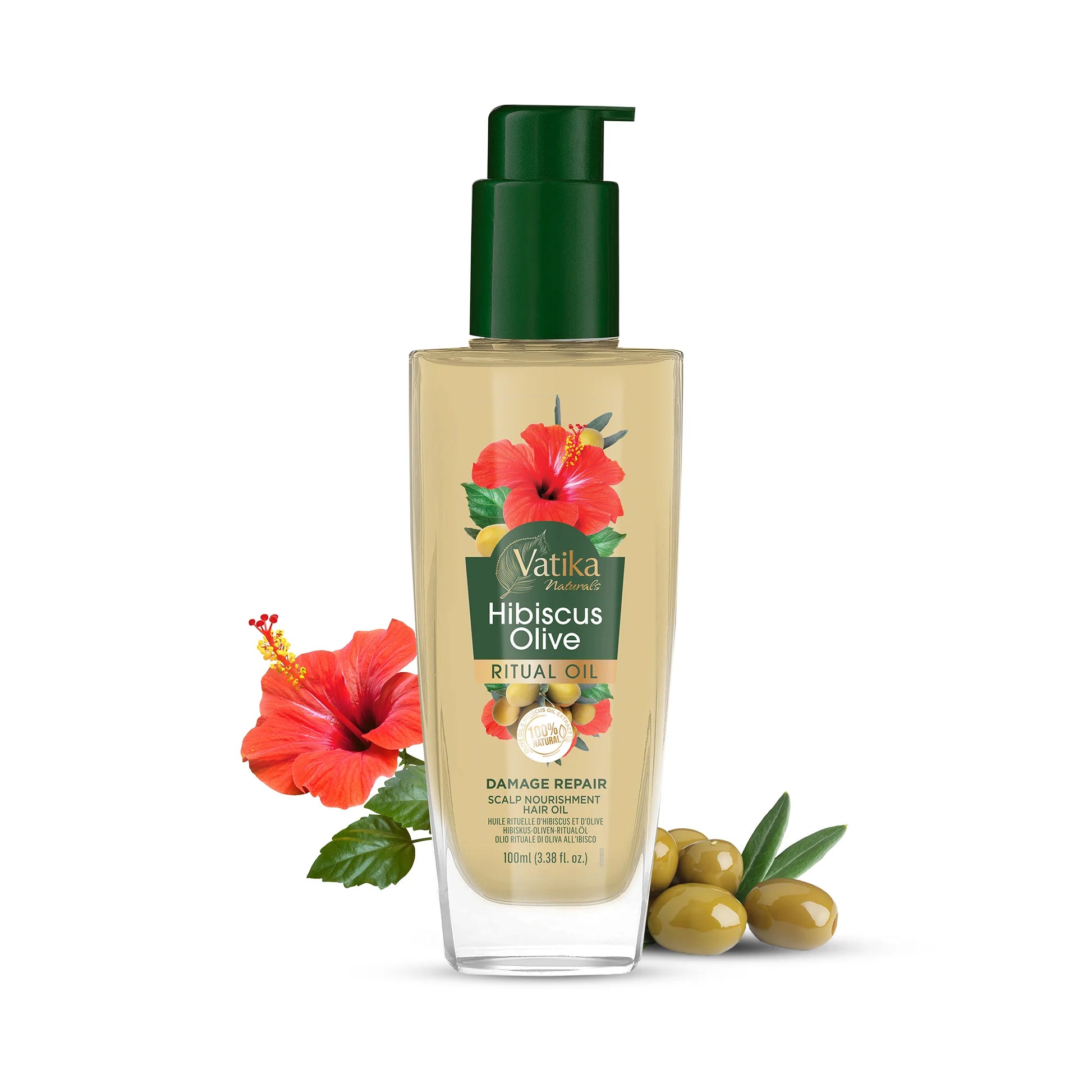 Dabur Vatika Hibiscus Olive Ritual Oil Damage Repair 100ml