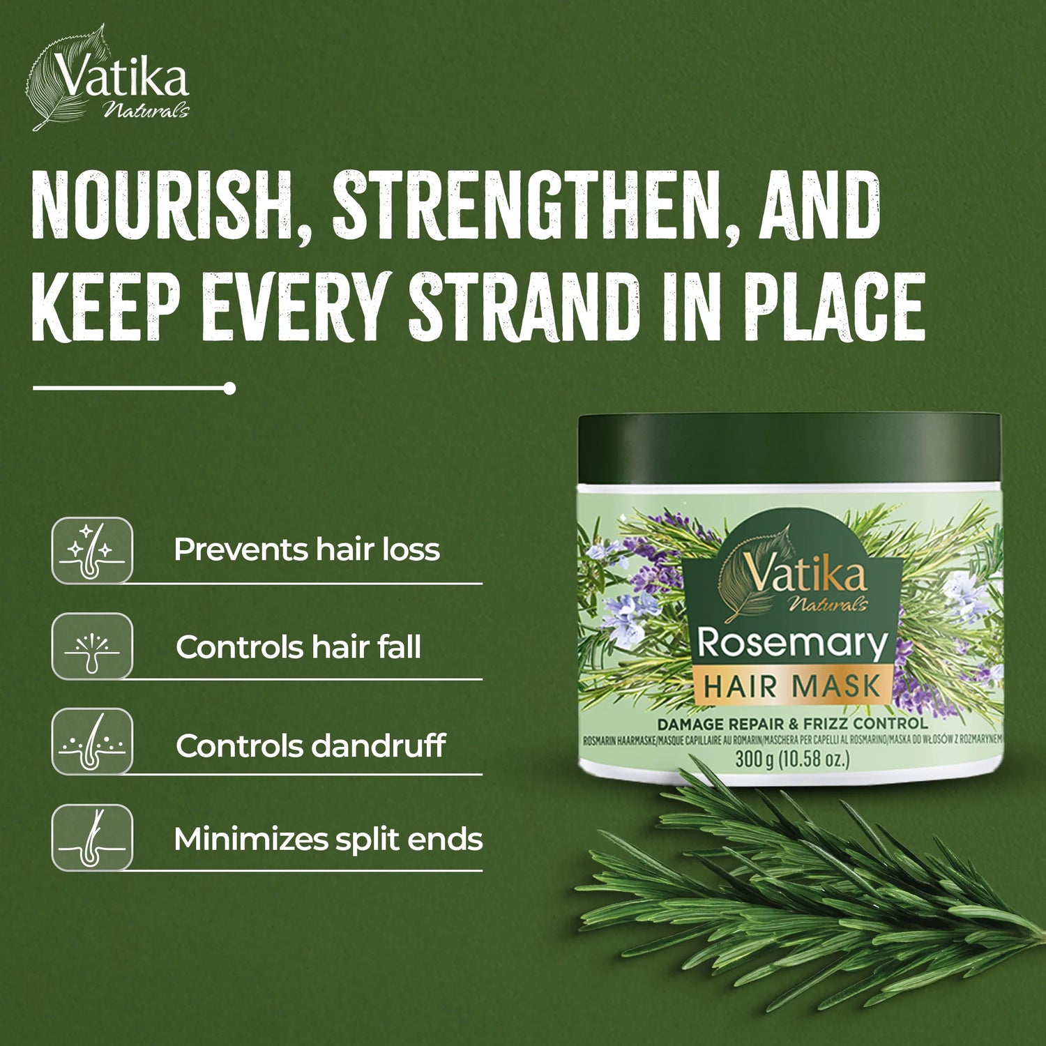 Dabur Vatika Naturals Rosemary Hair Mask 300g