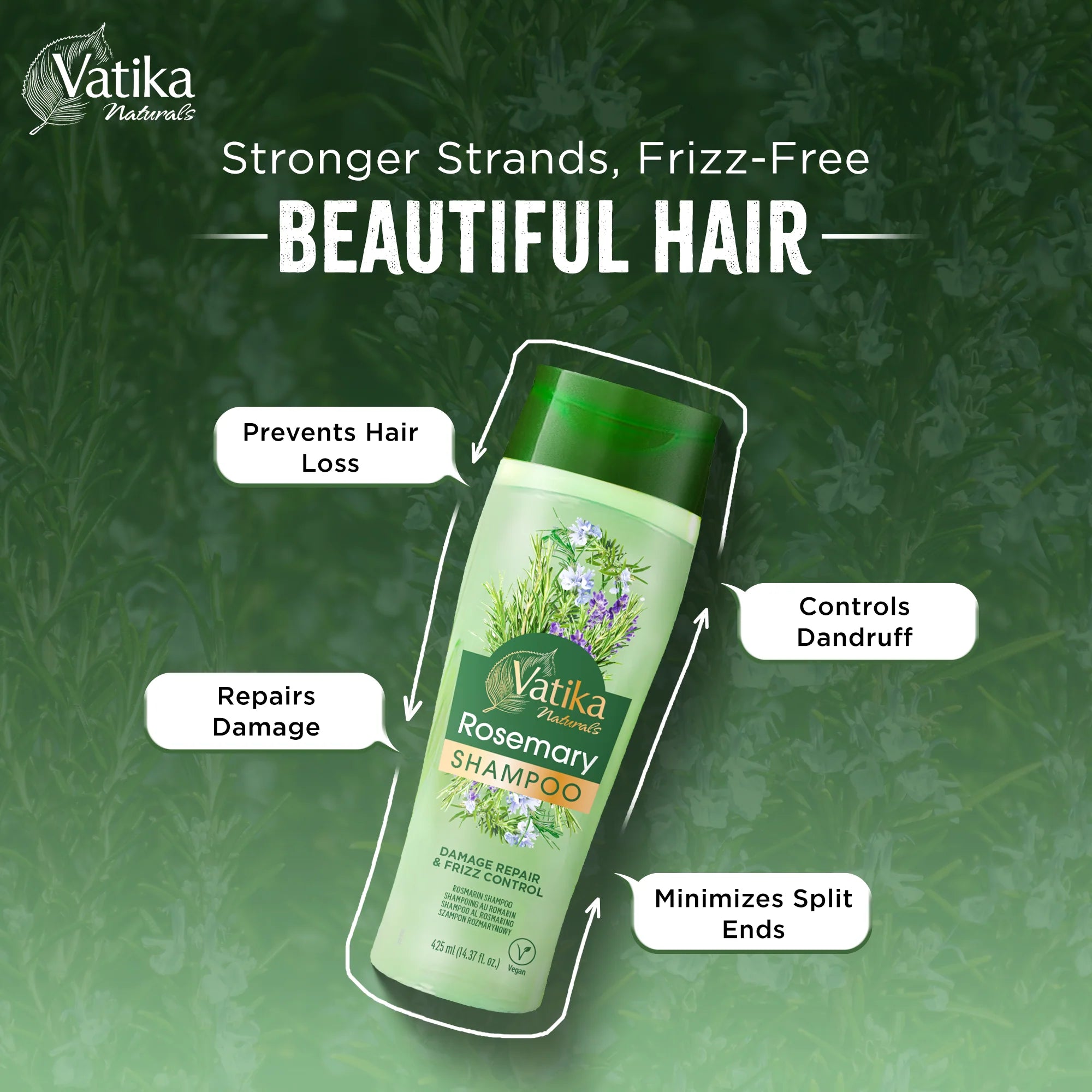 Dabur Vatika Naturals Rosemary Shampoo 425ml