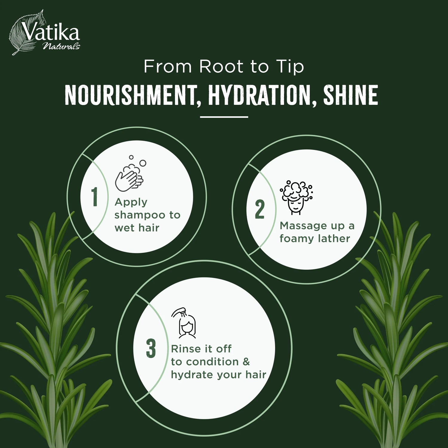 Dabur Vatika Naturals Rosemary Shampoo 425ml