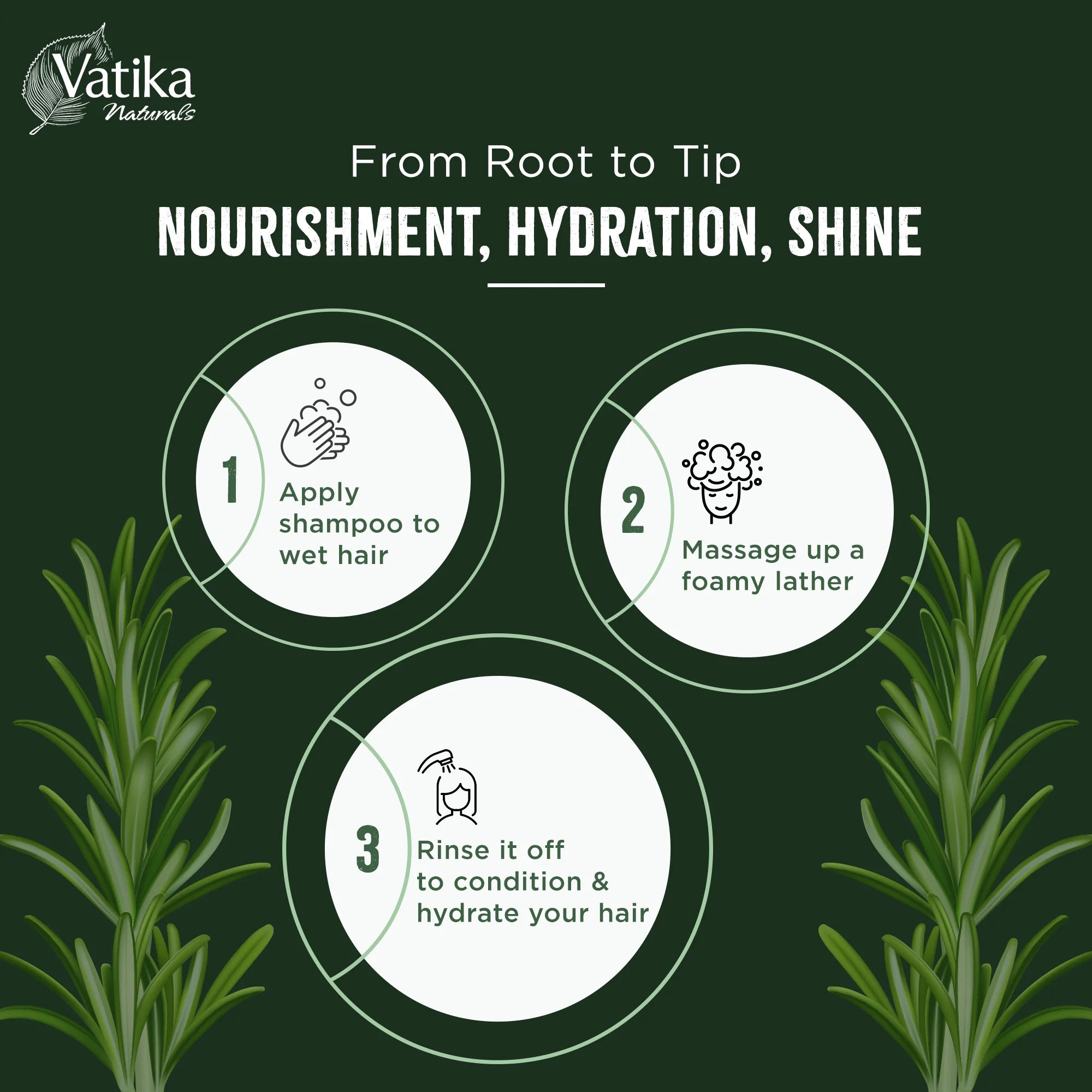 Dabur Vatika Naturals Rosemary Shampoo 425ml