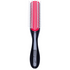 Denman D14 The Mini Curl Definer & Styler 5-Row Brush front view with anti-static rubber pad and 5 rows of smooth nylon pins for curl definition and precision styling.