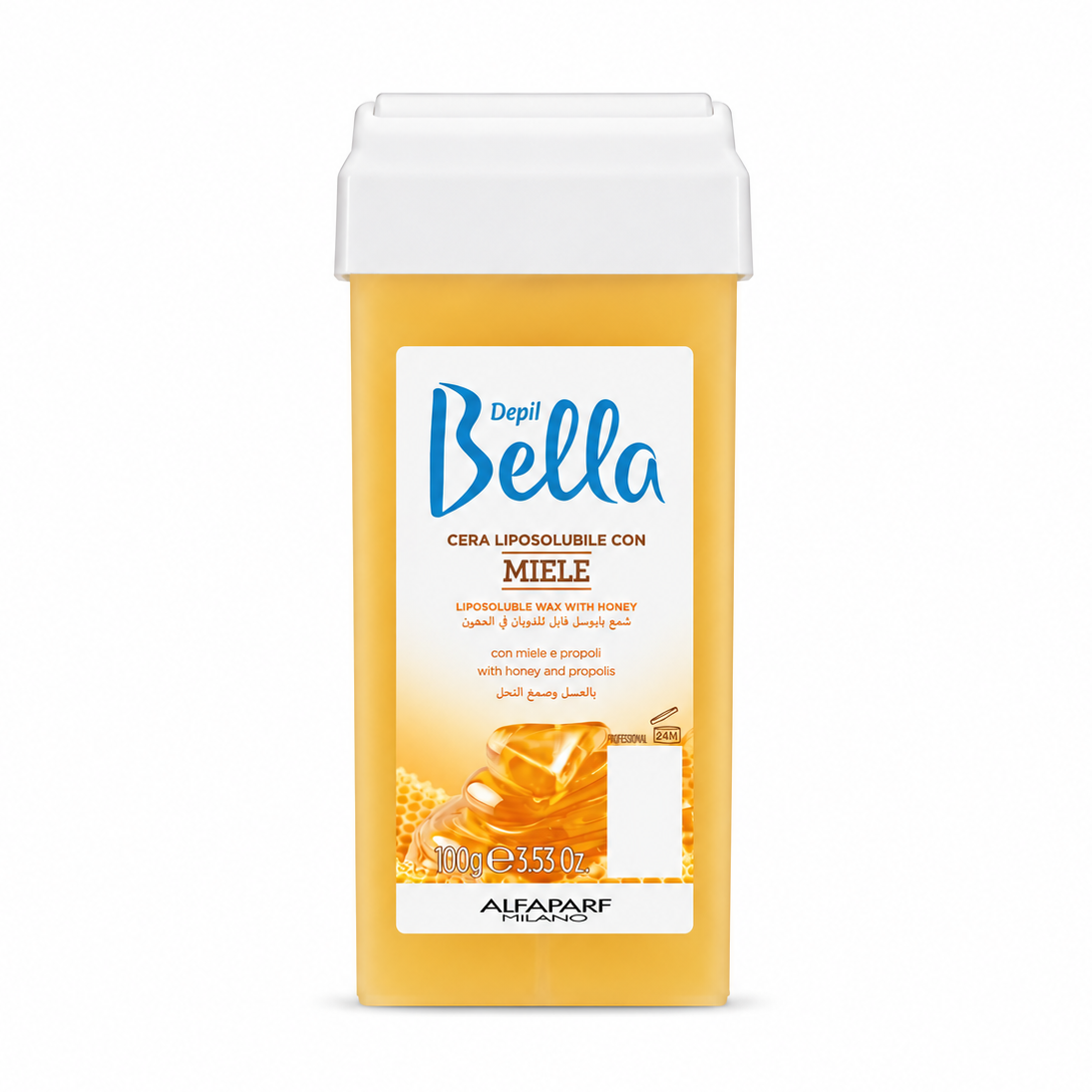 Depil Bella Liposoluble Wax with Honey Roll-On Cartridge 100g professional hair removal wax for smooth, nourished skin
