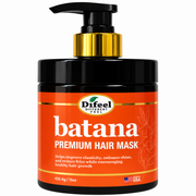 Difeel Batana Premium Hair Mask 425g hair mask for elasticity, shine, frizz while encouraging growth on a white background
