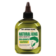 Natural King Pro-Growth Hair & Beard Oil with Jamaican Black Castor Oil 210ml – 99% natural blend beard and hair growth oil that helps strengthen hair, promote thicker beard growth, nourish follicles and improve shine.