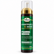 Difeel Rosemary and Mint Foaming Mousse with Biotin 8oz for curls coils braids rows lightweight bouncy hold and styling control