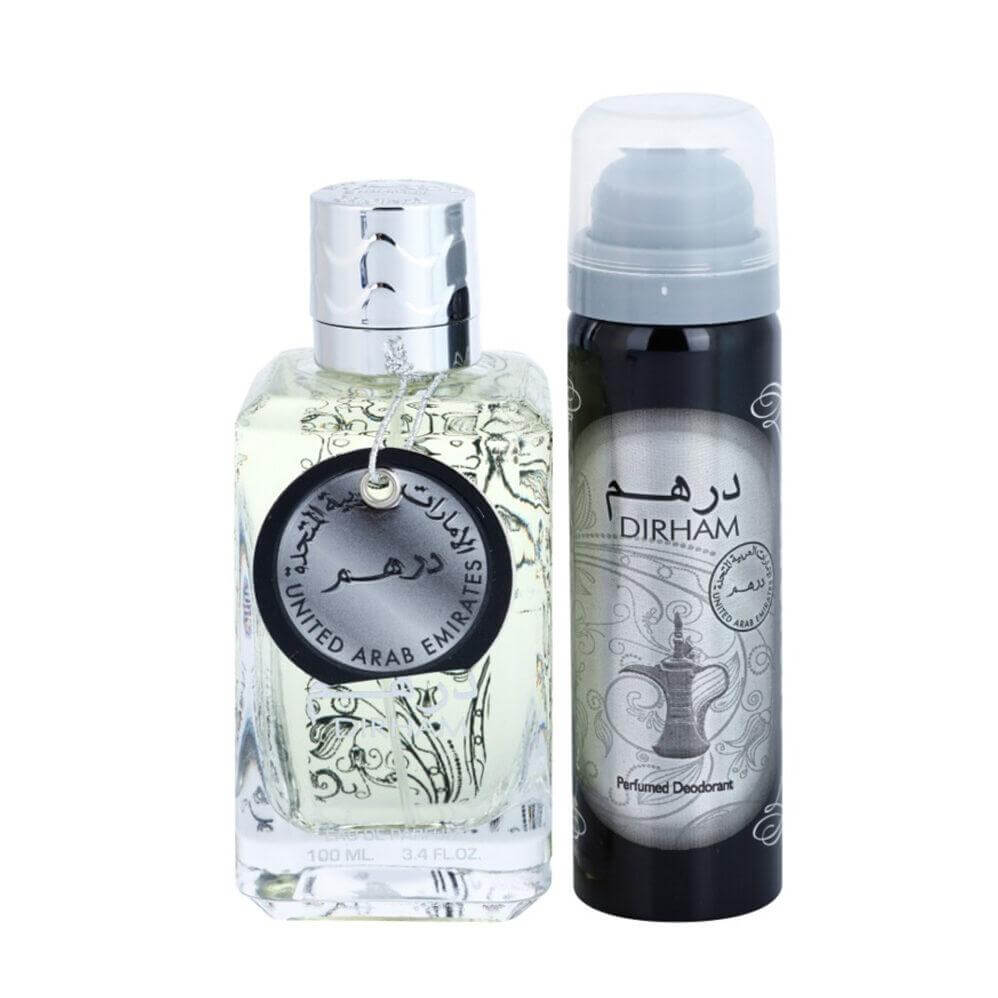 Lattafa Dirham Silver Eau De Parfum 100ml + Perfumed Spray 100ml