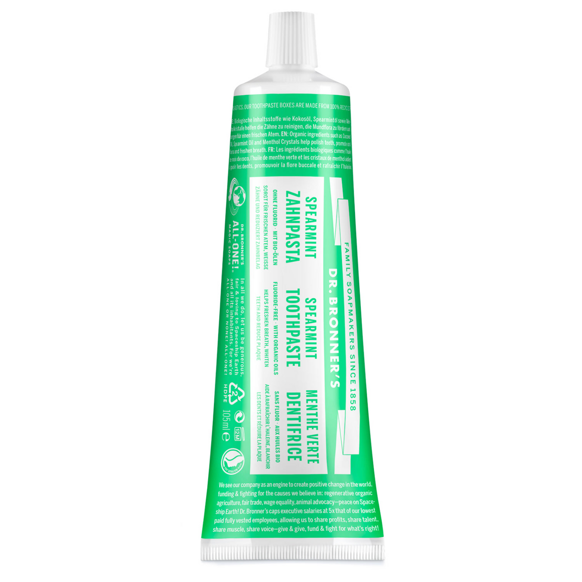 Dr. Bronner’s Spearmint All-One Toothpaste 105ml