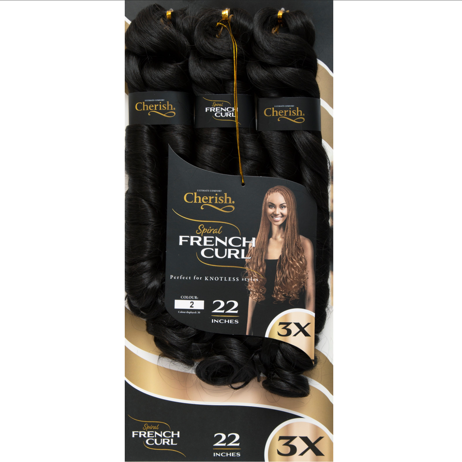 Cherish French Curl 22" 3X Pack