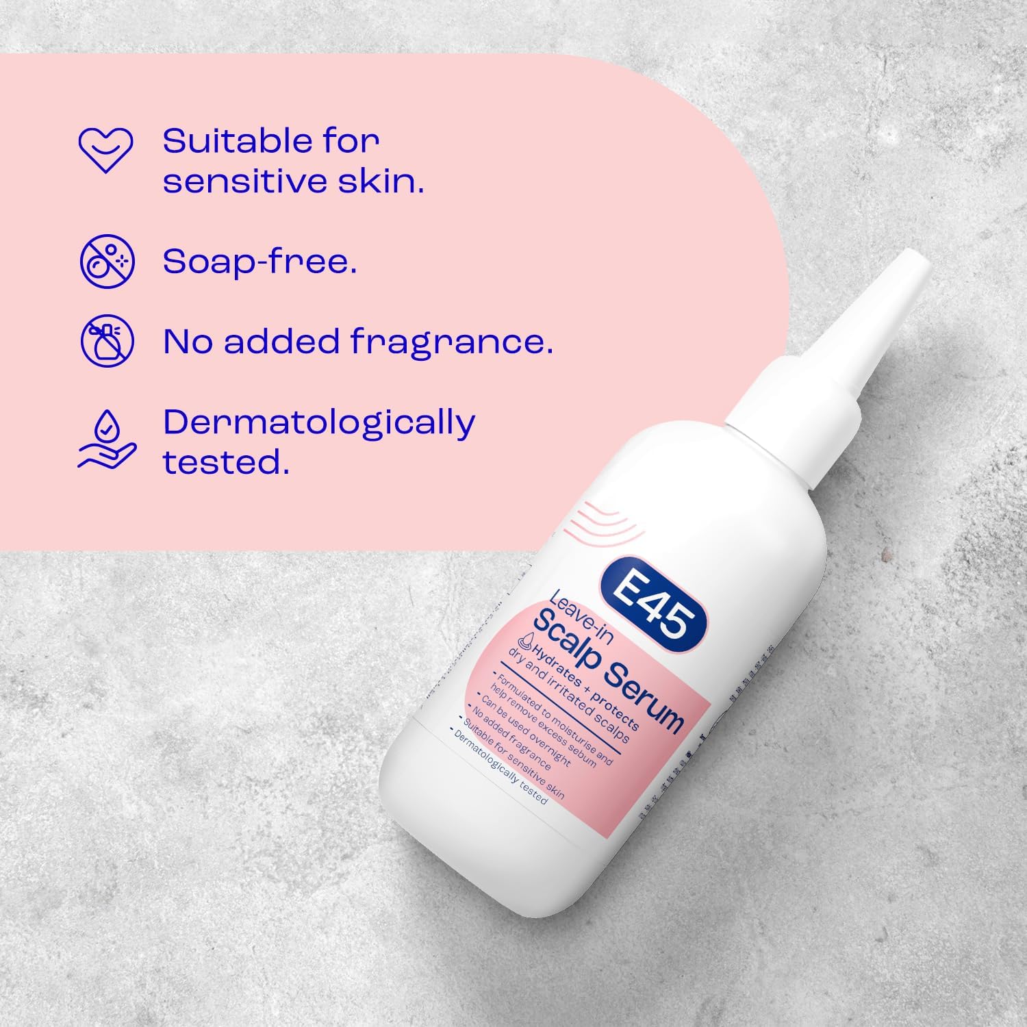 E45 Leave-in Scalp Serum 150ml features and benefits