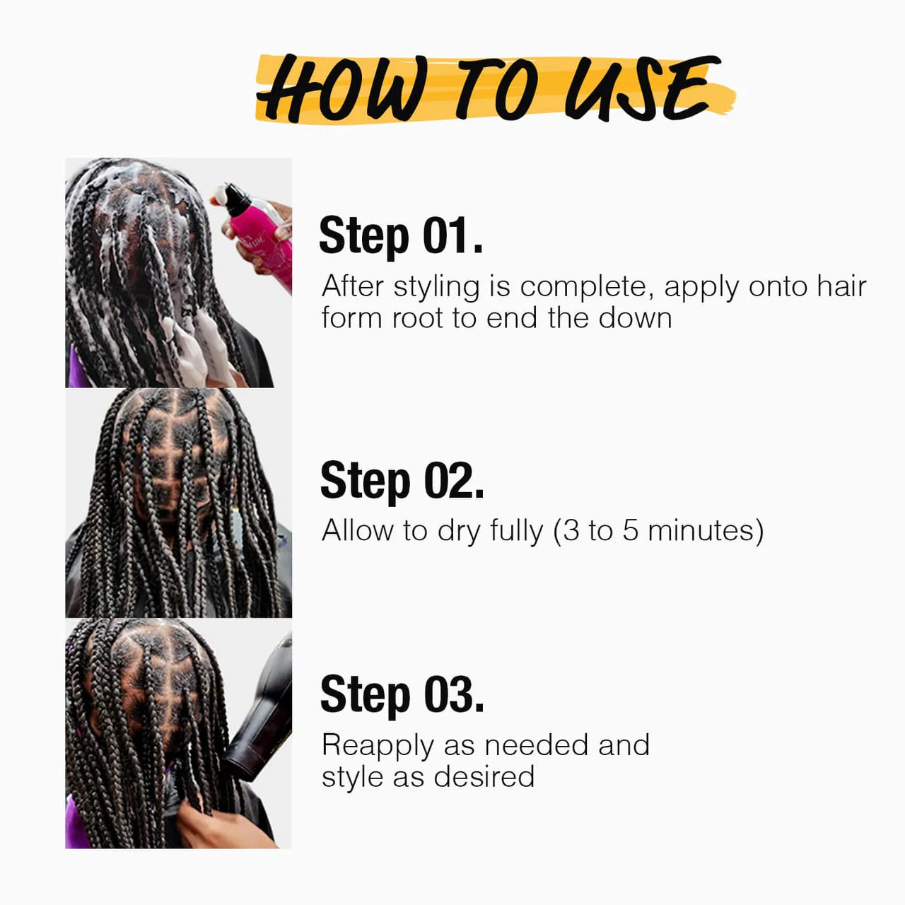 Ebin New York Braid Formula Setting Mousse Strengthening &amp; Shine Sweet Almond Oil