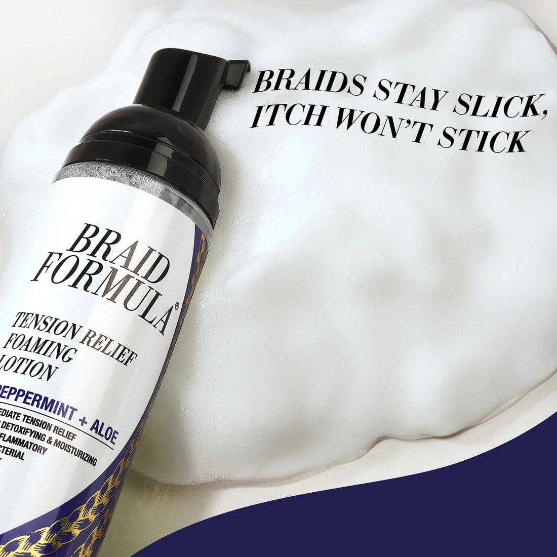 Ebin New York Braid Formula Tension Relief Foaming Mousse Peppermint 250ml