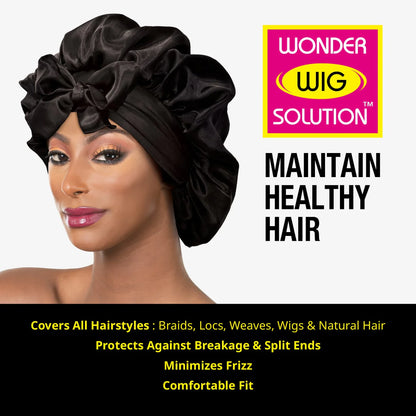 Ebin New York Wonder Wig Tie-Up Bonnet - Black