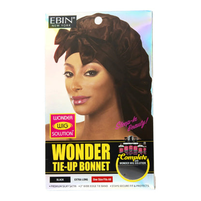 Ebin New York Wonder Wig Tie-Up Bonnet - Black