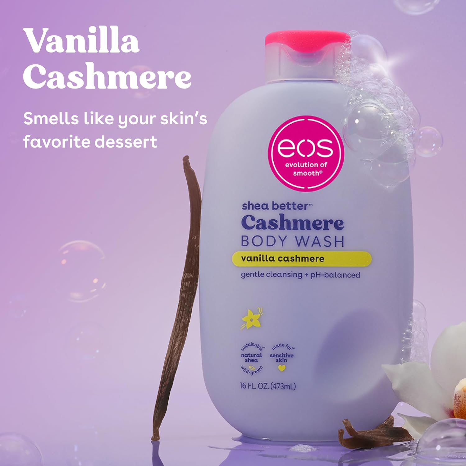 EOS Shea Better Cashmere Body Wash Vanilla Cashmere 473ml