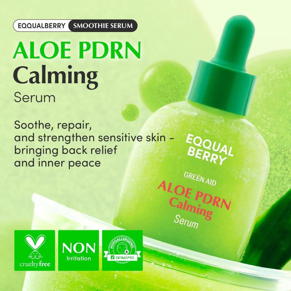eqqualberry aloe pdrn serum 30ml infographic