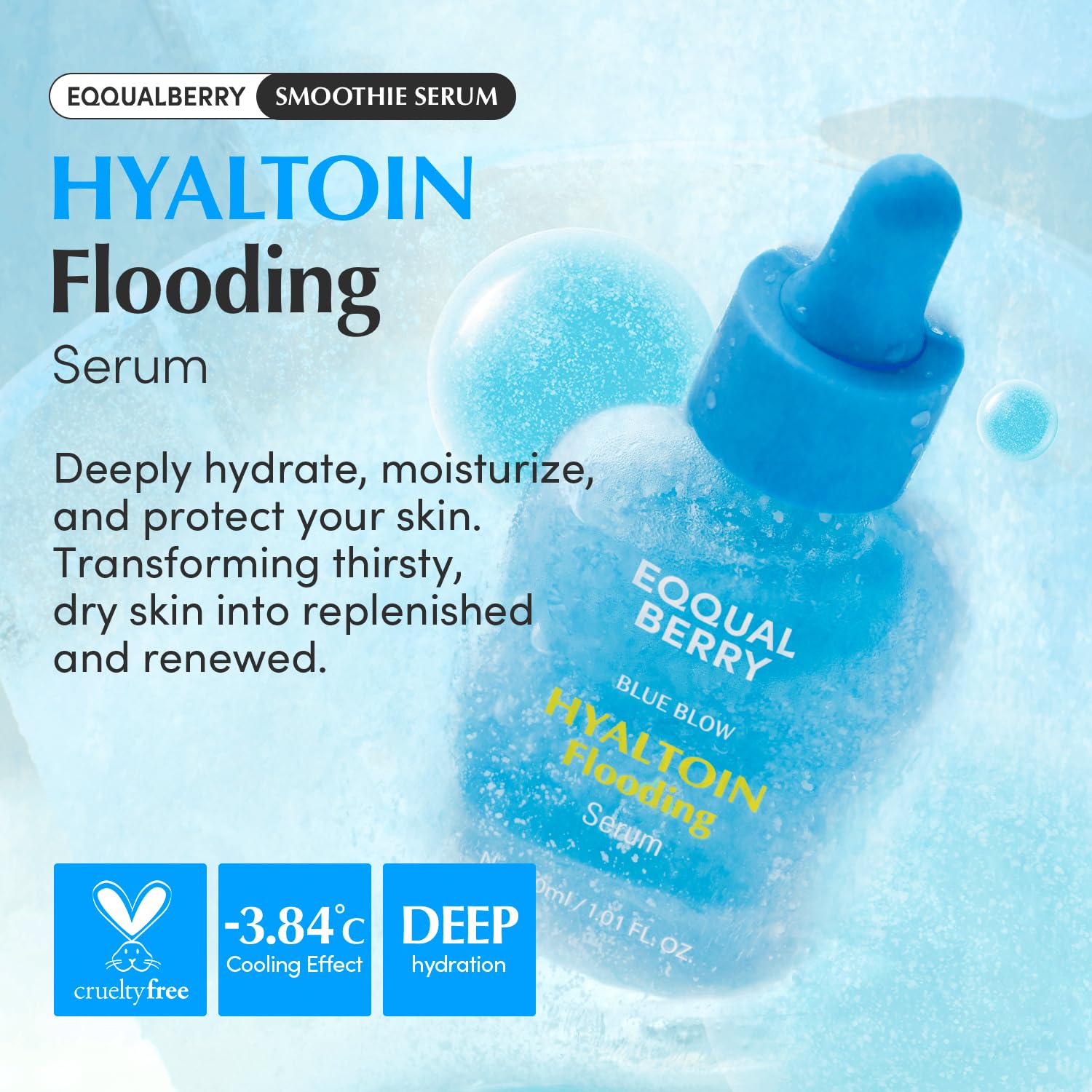 eqqualberry blue blow hyaltoin flooding serum infographic 