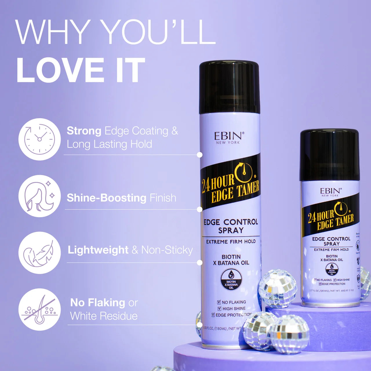 Ebin New York 24 Hour Edge Tamer Extreme Firm Hold Edge Control Spray