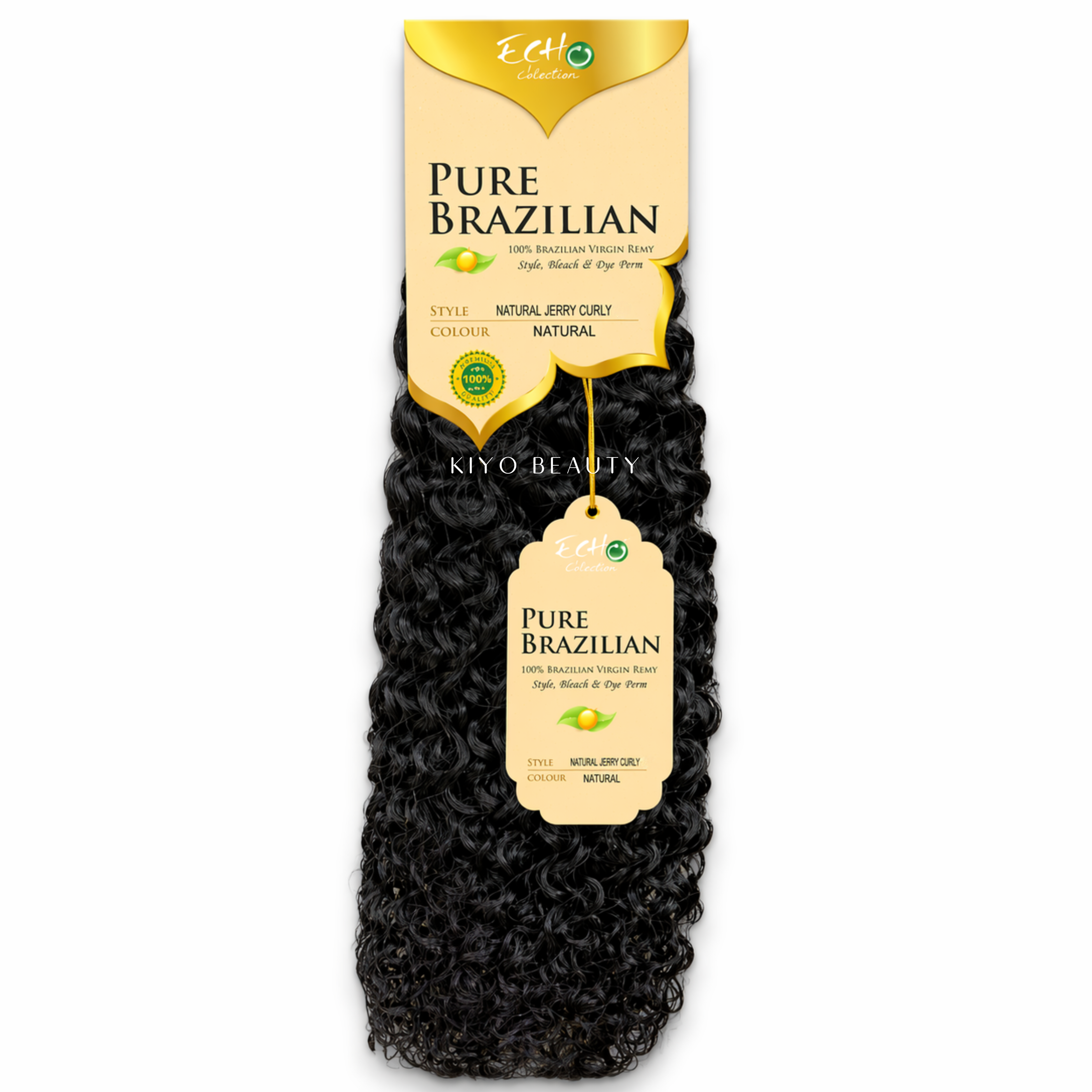 Echo Collection 100% Brazilian Virgin Remy Natural Jerry Curls
