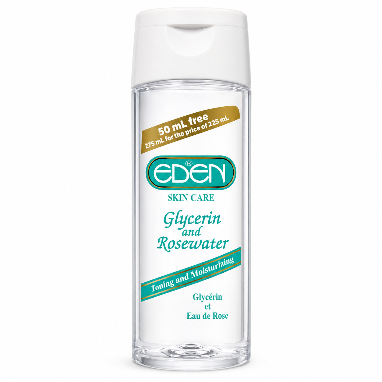 Eden Glycerin and Rosewater Toning & Moisturizing Skin Care Lotion 275ml – hydrating glycerin and rosewater facial and body moisturizer that tones, softens and refreshes dry skin for a smooth, healthy-looking complexion.