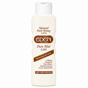 Eden Natural Pure Honey Lotion – moisturizing body lotion with pure honey, collagen, vitamin E, herbal extracts and sweet almond oil to nourish dry skin, provide deep hydration and long-lasting skin relief.