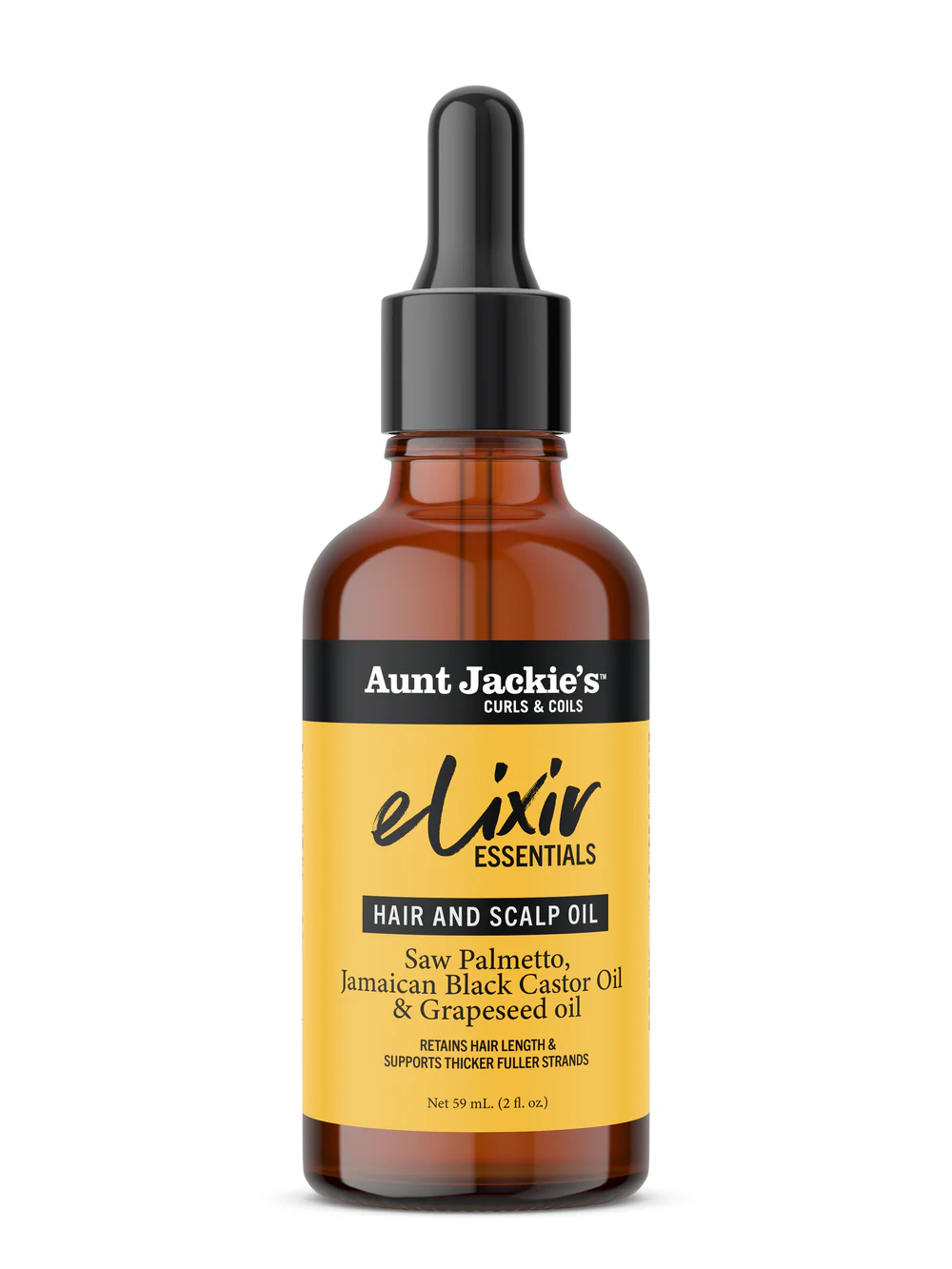 Aunt Jackie's Saw Palmetto & Jamaican Black Castor Hair & Scalp Oil 2oz