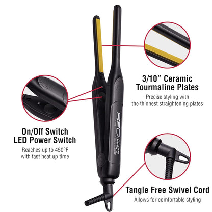 Red By Kiss Ceramic Tourmaline Flat Iron